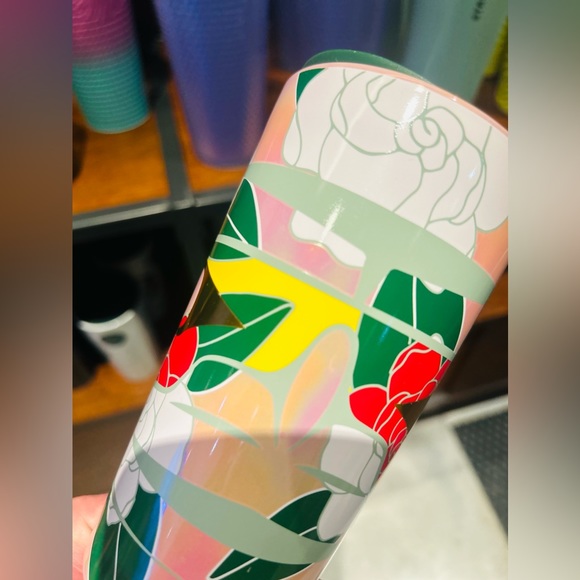 Starbucks Artist Alison Bremmer Ceramic Cup Abstract Floral Hot Tumbler New 2024 - Picture 7 of 13